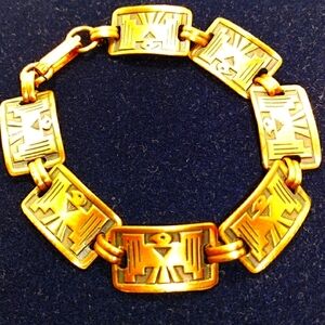 Vintage copper thunderbird bracelet